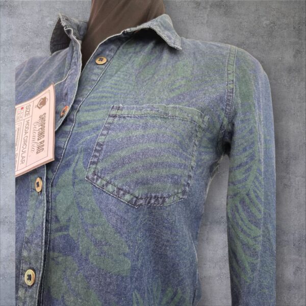 r-3-3 Camisa en Índigo. FDS. Talla XXS