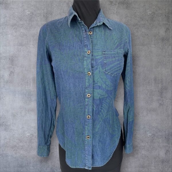 r-3 Camisa en Índigo. FDS. Talla XXS